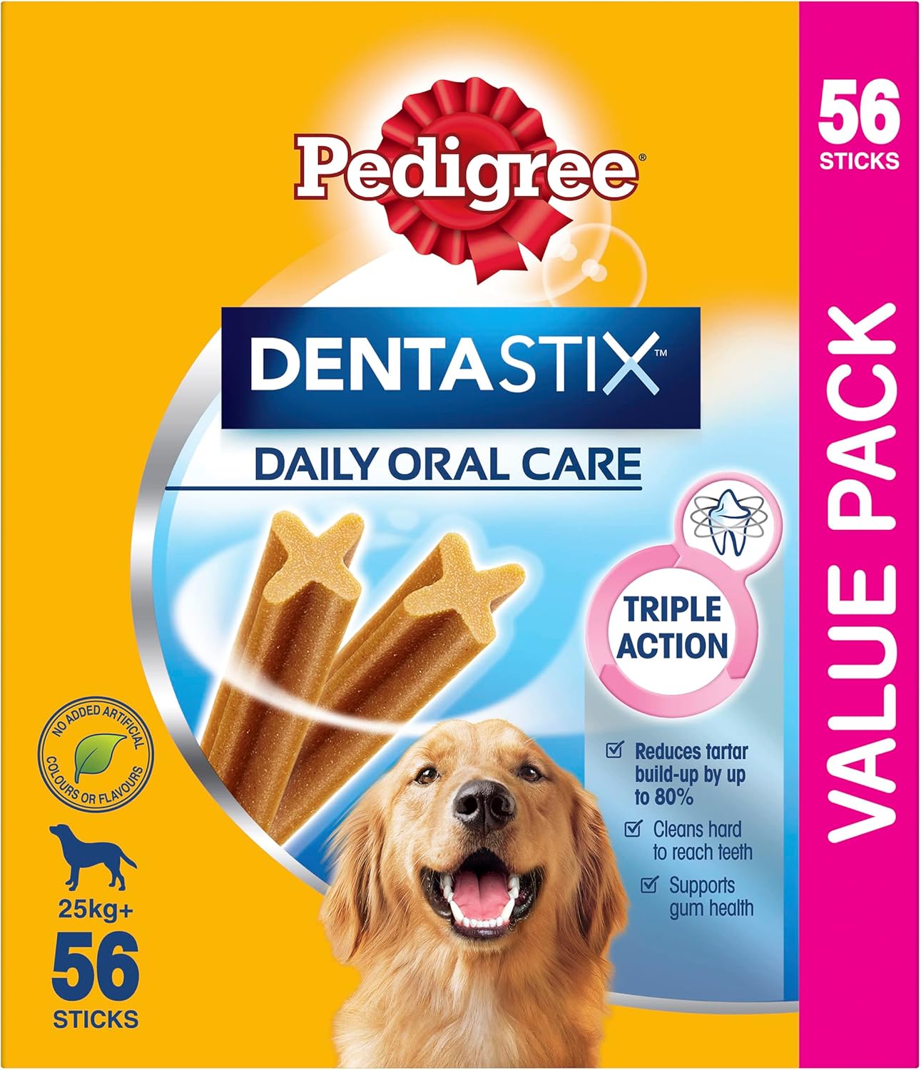 PEDIGREE DentaStix Large Dental Dog Treats Daily Oral Care 56 Sticks Value Pack
