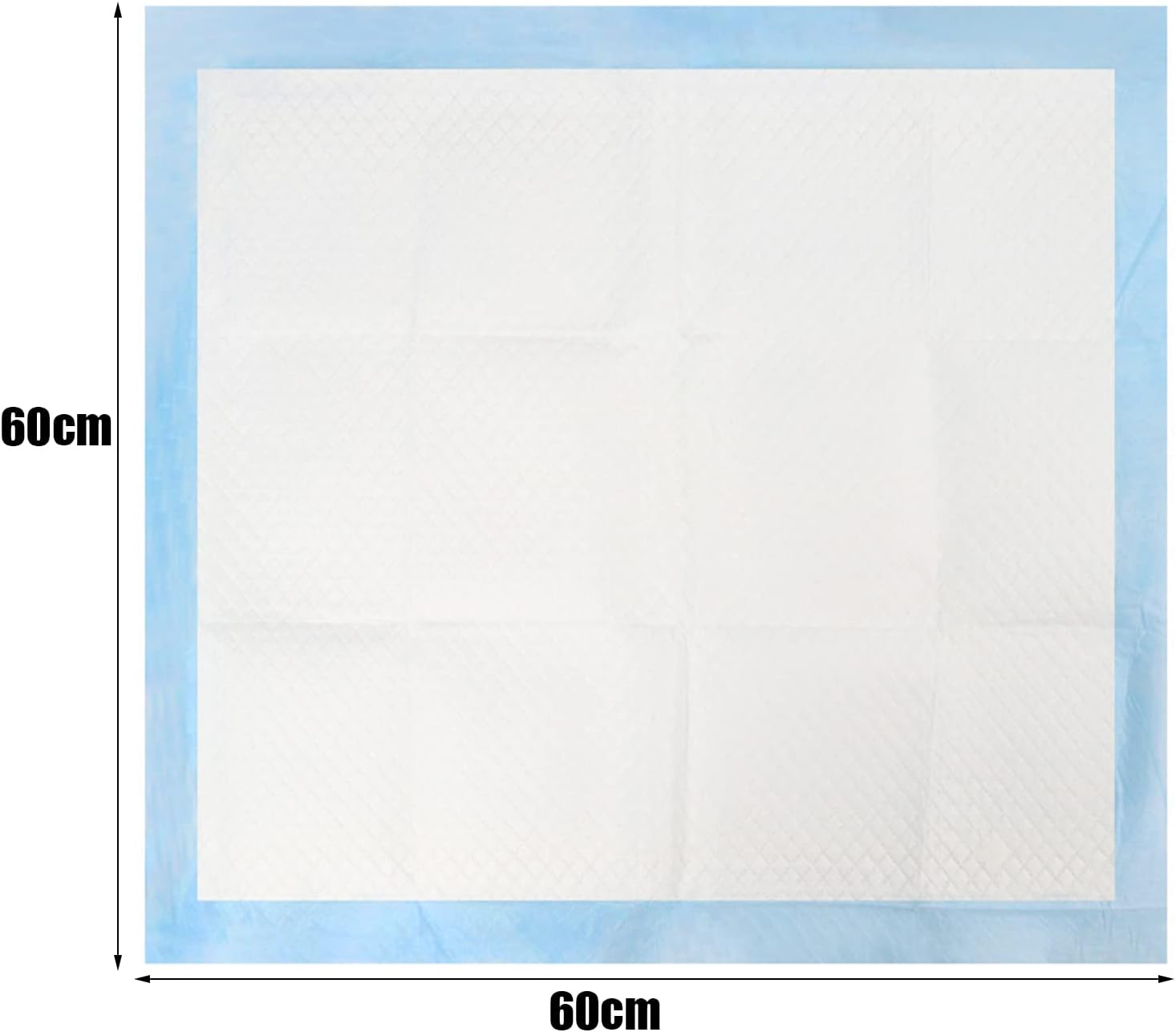 Dog Disposable Training Pad 60x60cm-100 Count |Large Puppy Pee Training Pads Super Absorbent & Leak-Proof | Disposable Pet Piddle and Potty Pads for Puppies | Dogs | Doggie (60x60P100)