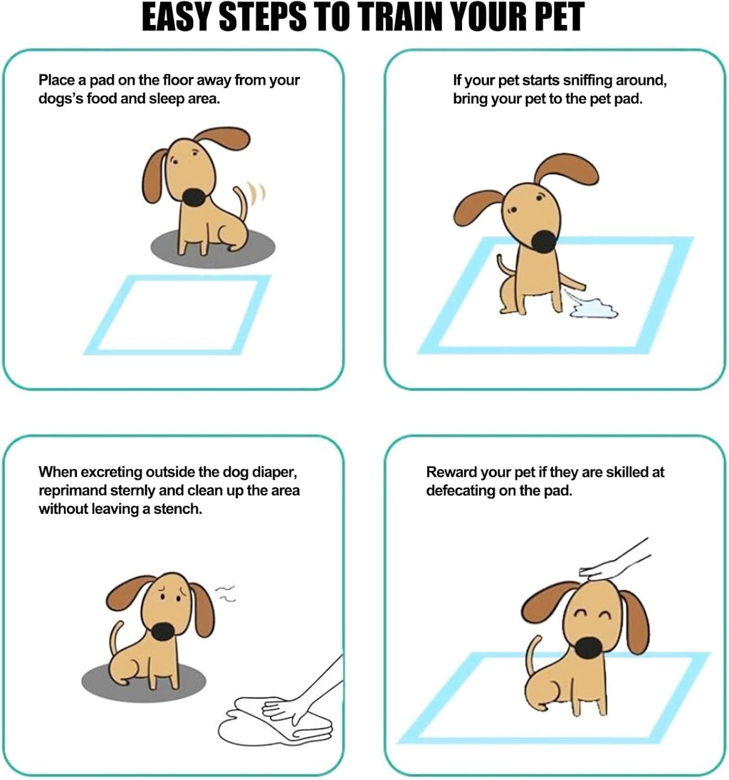 Dog Disposable Training Pad 60x60cm-100 Count |Large Puppy Pee Training Pads Super Absorbent & Leak-Proof | Disposable Pet Piddle and Potty Pads for Puppies | Dogs | Doggie (60x60P100)