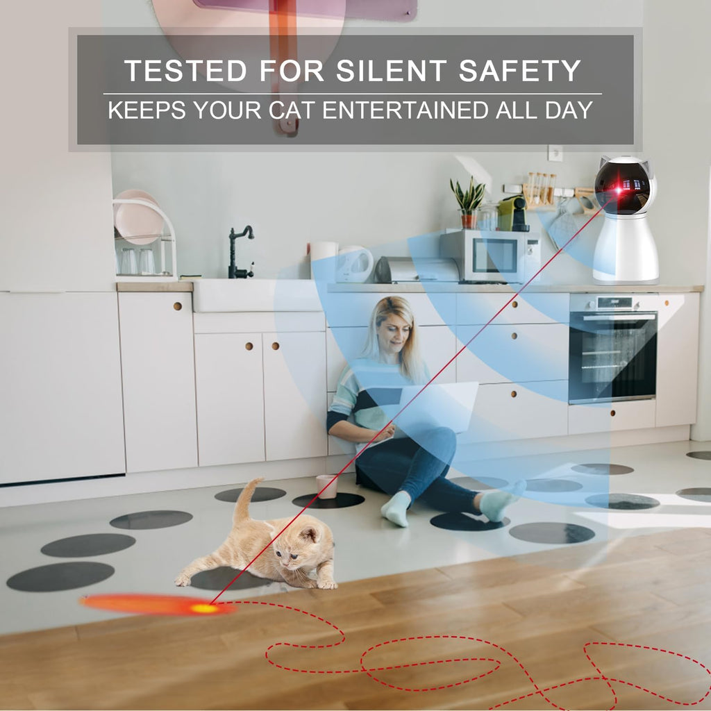 YVE Life Cat Toys,The 4th Generation Real Random Trajectory,Motion Activated Rechargeable Automatic Cat Laser Toy,Interactive Cat Toys for Indoor Cats/Kittens/Dogs