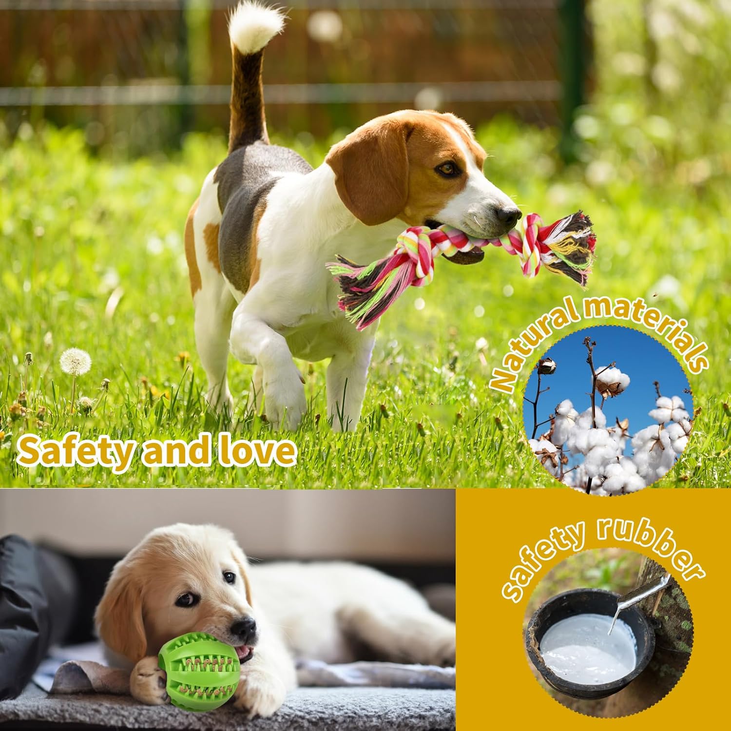 Jasonwell Dog Toys Durable Puppy Teething Toys Dog Chewing Rope Puppy Ball Interactive Dog Toy for Small Big Dogs Teether Rope Dog Toy Set