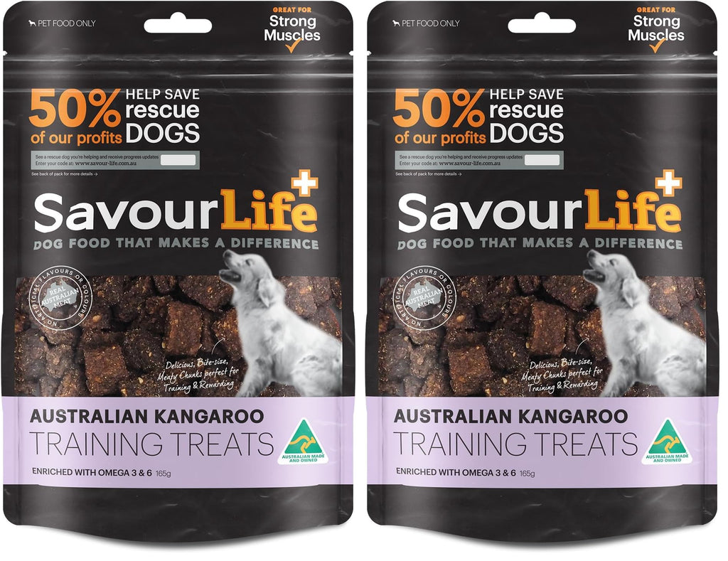 SavourLife Dog Training Treats, Australian Kangaroo - High Protein, 165g